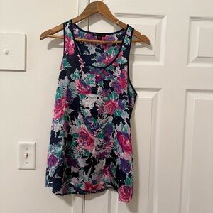 Forever 21 Floral Tank Top - Pink and Purple